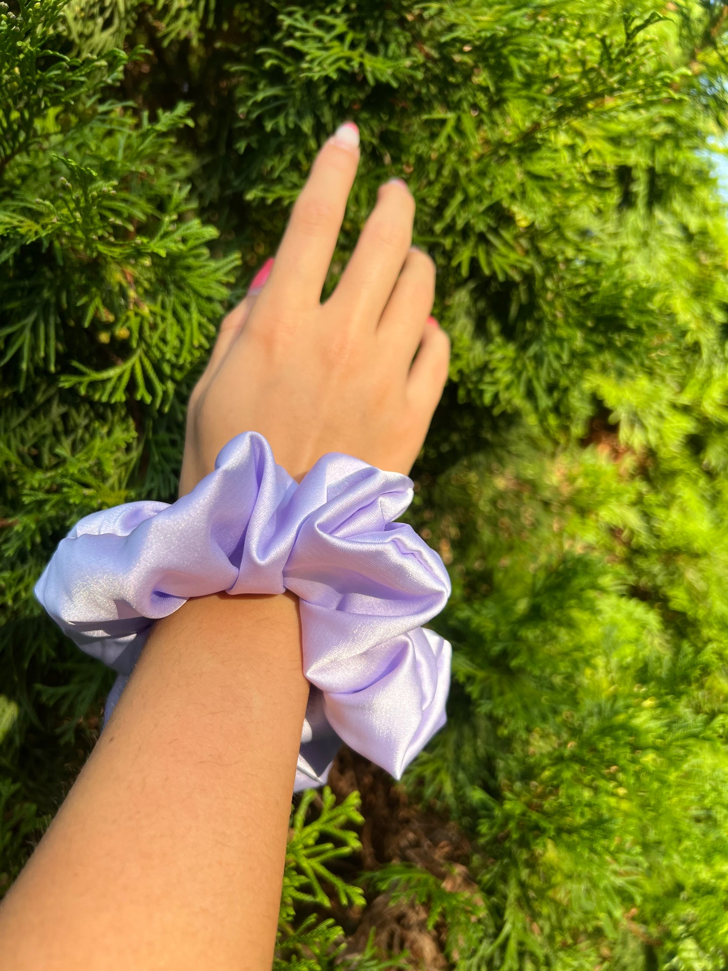 Lavender Midi Silk Satin Скрънчи