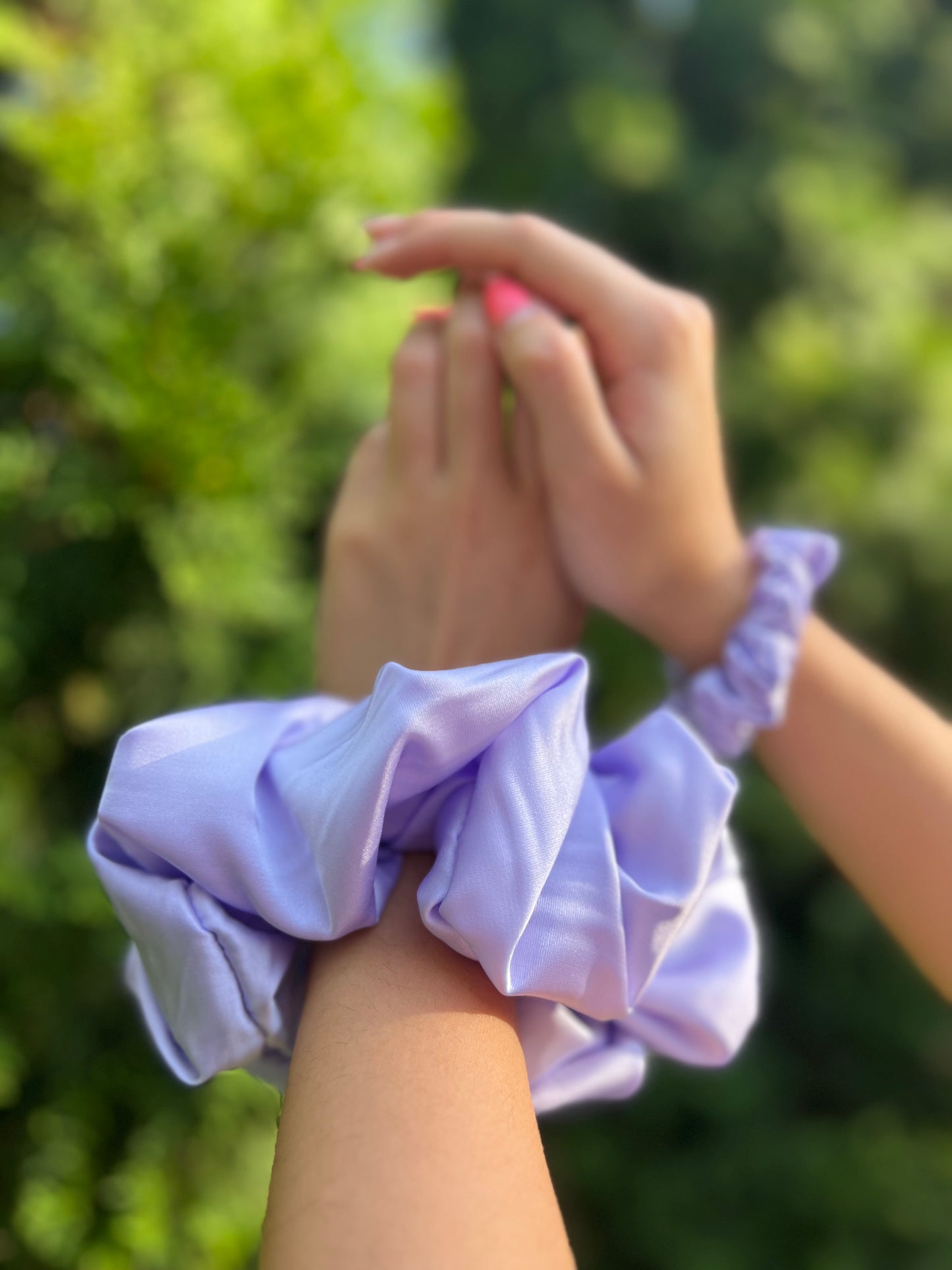 Lavender Maxi Silk Satin Скрънчи
