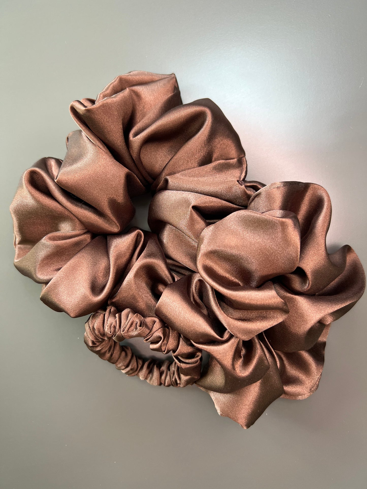 Espresso Mini Silk Satin Скрънчи
