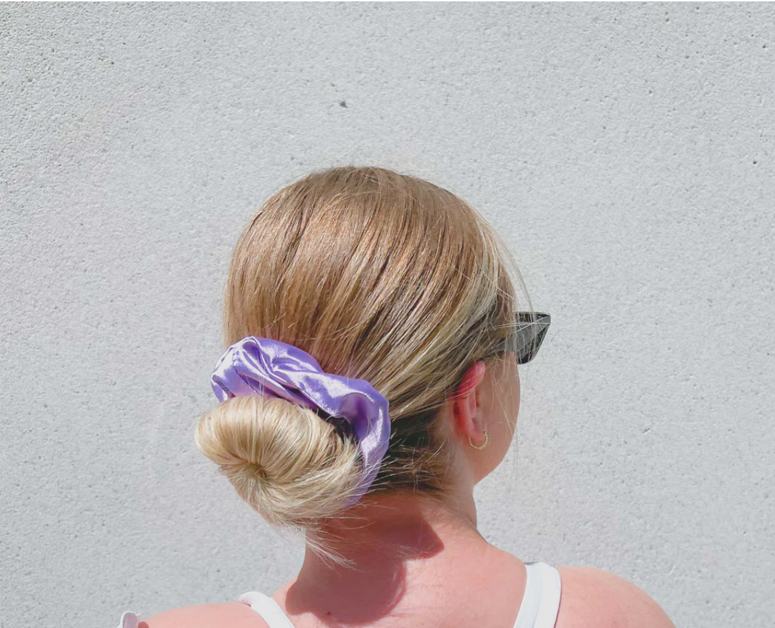 Lavender Midi Silk Satin Скрънчи
