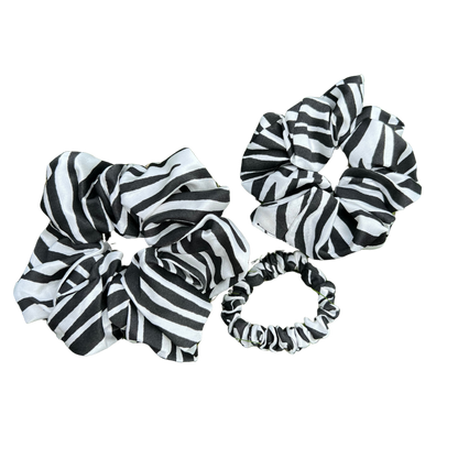 Zebra Silk Satin Скрънчи